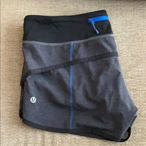lululemon 3” inseam black/grey speed short